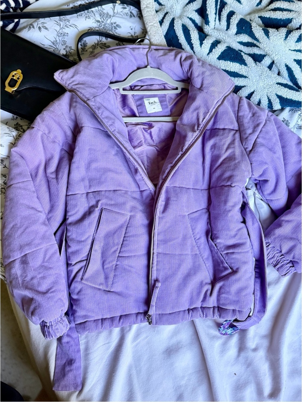 Tach Corduroy Funnel Neck Bomber | Size XS